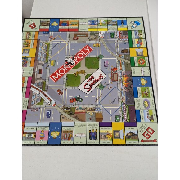 Simpsons 2001 Monopoly Edition Game Replacement Board Instructions - Picture 3 of 6